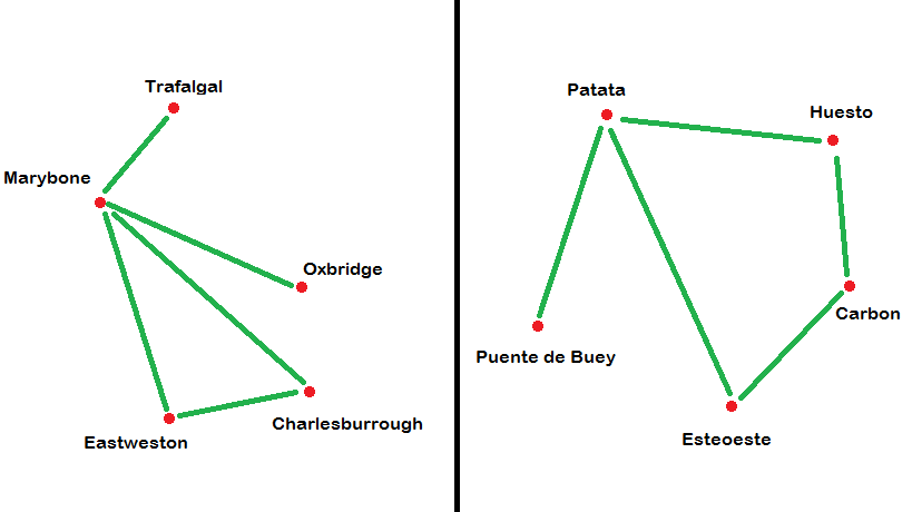 Both Maps Have Five Connections but Are Non-Isomorphic