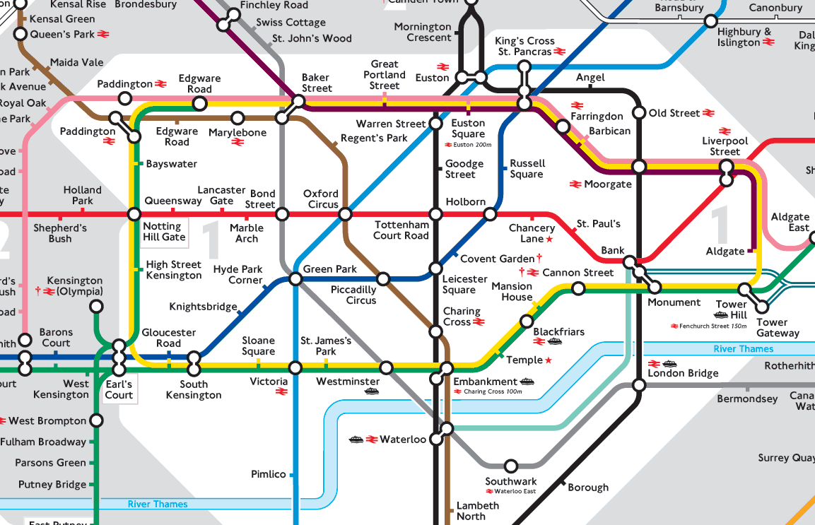 Map of the London Underground
