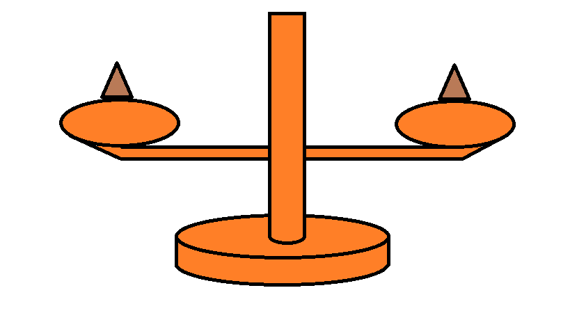 Scales With Same Object on Both Sides, Scales Flat